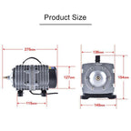 ACO-008 120W 110L/Min Electromagnetic Air Pump Compressor Seafood Fish Tank Increase Oxygen Air Flow Spliter, US Plug, ACO-008