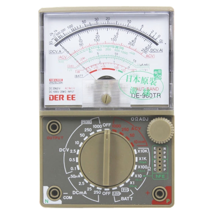 DE-960TR Pointer Precision Springs LCD Screen Display Mechanical Multimeter – Durable Build, Easy to Use