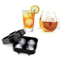 Ball Shape 4-Grid Silicone Ice Cube Mold, Ball Shape Ball Shape