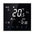 BAC-2000 Central Air Conditioning Type Touch LCD Digital 2-pipe Fan Coil Unit Room Thermostat, Display Fan Speed / Clock / Temperature / Time / Week / Heat etc., BAC-2000 (Black), BAC-2000 (White)