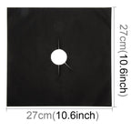 4 PCS Gas Furnace Surface Ultra-thin Fibre Material Stovetop Protective Cleaning Pad, Size: 27*27 cm (Black), 4 PCS