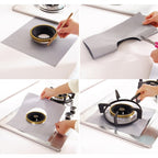 4 PCS Gas Furnace Surface Ultra-thin Fibre Material Stovetop Protective Cleaning Pad, Size: 27*27 cm (Black), 4 PCS
