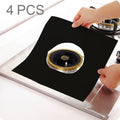 4 PCS Gas Furnace Surface Ultra-thin Fibre Material Thickened Stovetop Protective Cleaning Pad, Size: 27*27 cm (Black), 4 PCS 4 PCS