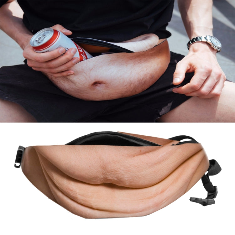 Creative Funny Anti-harassment Artificial Belly Shape Outdoor Bags, Multifunctional Portable Unisex Sports Belly Waist Bag, HC0879A, HC0879B, HC0879C, HC0879D, HC0879E, HC0879F HC0879F
