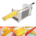 Stainless Steel Manual Spiral Tornado Tower Hand Shake Potato Rotary Chips Twister Slicer Cutter, Hand Shake Hand Shake