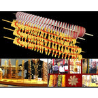 Stainless Steel Manual Spiral Tornado Tower Hand Shake Potato Rotary Chips Twister Slicer Cutter, Hand Shake