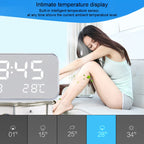 Multi-functional Large Screen LED Digital Music Alarm Clock with Time / Week / Temperature / Calendar Display & Remote Control, DC 5V, Music Alarm Clock