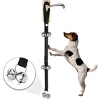 Pet Dog Training Bell Nylon Rope Traction Rope Doorbell Leash Dog Anti-lost Bell with 7 Bells Black
