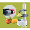 Multifunction Stainless Steel Electric Vegetables Fruit Peeler Automatic Peeling Machine, Dry Battery Dry Battery White