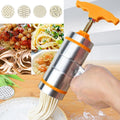 4 Molds Household Manually Small Stainless Steel Pressing Style Handhold Noodle Machine, 4 Molds 4 Molds Orange