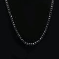 Mens Hip Hop Punk 1 Row Crystal Inlaid Alloy Necklace Chain, Size: 20 inch, Size: 20 inch Size: 20 inch Black