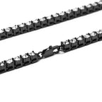 Mens Hip Hop Punk 1 Row Crystal Inlaid Alloy Necklace Chain, Size: 20 inch, Size: 20 inch