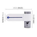 Automatic Toothpaste Dispenser Dental UV Ultraviolet Toothbrush Sterilizer Storage Holder