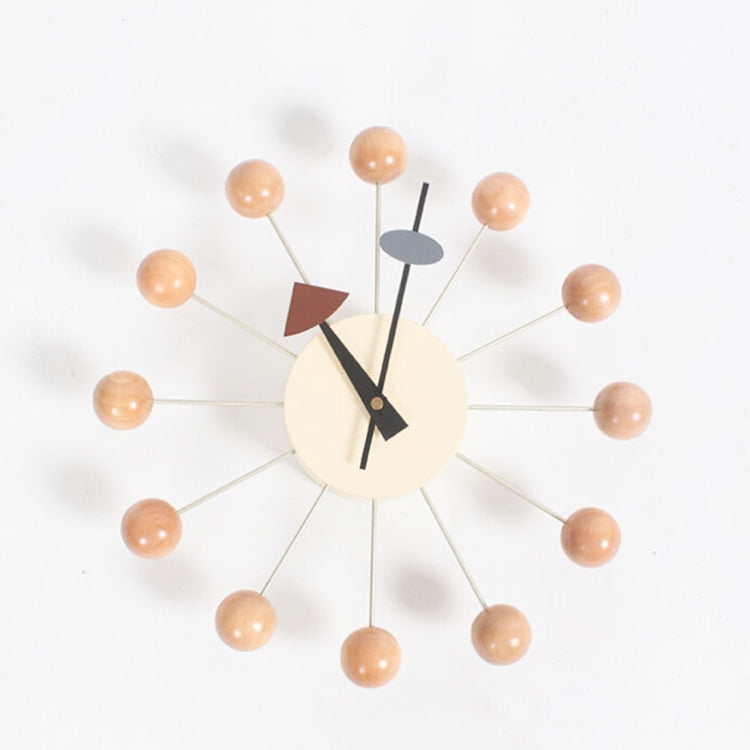 Stylish Background Minimalis Circular Balls Candy Wall Clock Creative Decoration Clock Ferris Wheel Clock – Durable Build, Easy to Use Wood Color