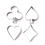 3 Sets Stainless Steel Poker Cookie Mold Playing Cards Cake Fondant Mold Spade Heart Biscuit Cutter, 3 Sets – Durable Build, Easy to Use