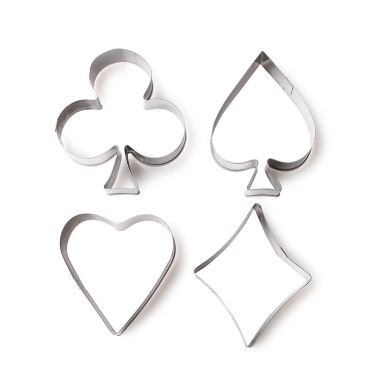 3 Sets Stainless Steel Poker Cookie Mold Playing Cards Cake Fondant Mold Spade Heart Biscuit Cutter, 3 Sets – Durable Build, Easy to Use