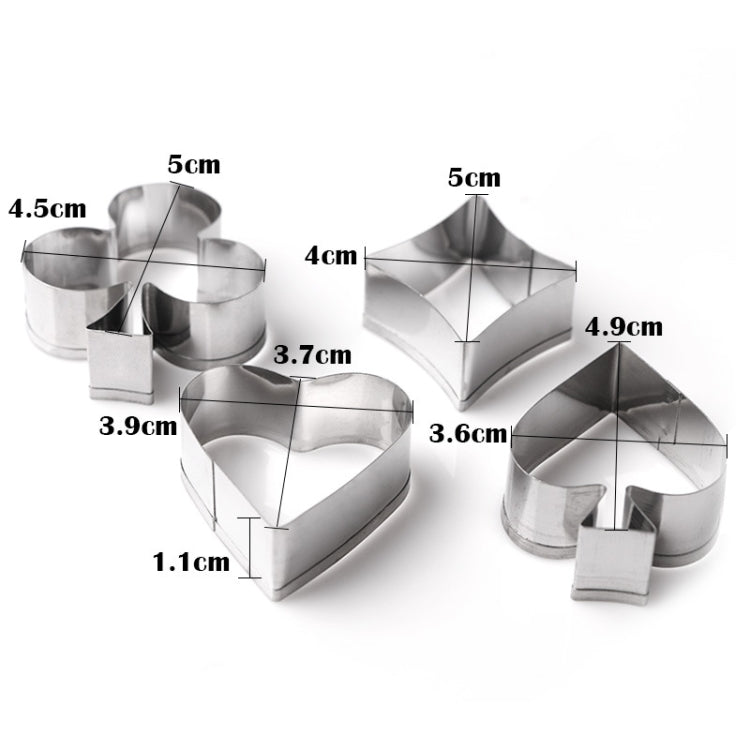 3 Sets Stainless Steel Poker Cookie Mold Playing Cards Cake Fondant Mold Spade Heart Biscuit Cutter, 3 Sets – Durable Build, Easy to Use