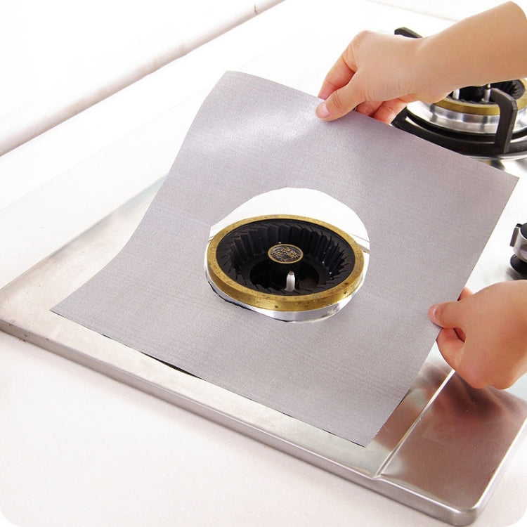 Gas Furnace Surface Ultra-thin Fibre Material Stovetop Protective Cleaning Pad, Size: 27*27cm, 0.12mm (Silver), 0.12mm 0.12mm