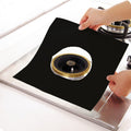 Gas Furnace Surface Ultra-thin Fibre Material Stovetop Protective Cleaning Pad, Size: 27*27cm, 0.2mm (Black), 0.2mm 0.2mm