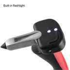 Car Cane Handle Portable Mobility Aid Flashlight Belt Cutter Glass Breaker Emergency Escape Tools, 566