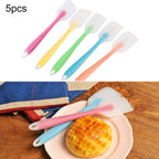 5 PCS Baking Tool Translucent Integrated High Temperature Resistance Cream Silicone Scraper Cake Spatula, Random Color Delivery Default Title