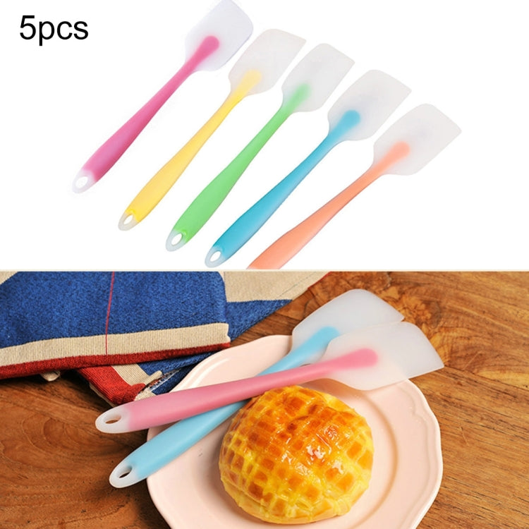 5 PCS Baking Tool Translucent Integrated High Temperature Resistance Cream Silicone Scraper Cake Spatula, Random Color Delivery Default Title