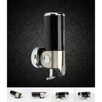 Dual Hotel Shower Manual Dispenser Wall Mounted Washing Liquid Shampoo Soap Bottle, Capacity: 1000ml, 1000ml/Black, 1000ml/Gold, 1000ml/Transparent, 1000ml/White, 1000ml/Dark Red, 1000ml/Silver