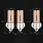 Dual Hotel Shower Manual Dispenser Wall Mounted Washing Liquid Shampoo Soap Bottle, Capacity: 1000ml, 1000ml/Black, 1000ml/Gold, 1000ml/Transparent, 1000ml/White, 1000ml/Dark Red, 1000ml/Silver