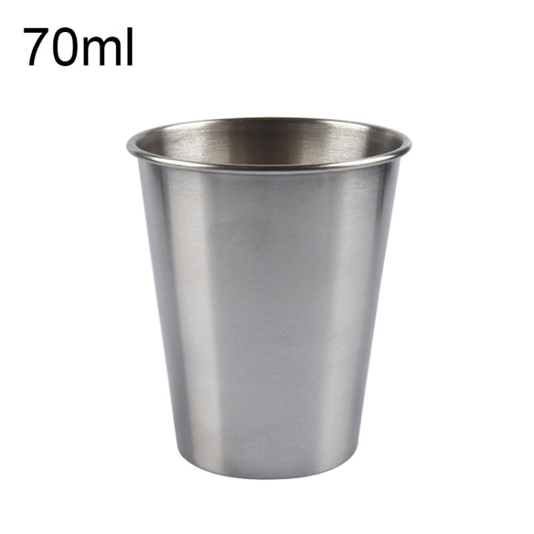 70ml Single Wall Electropolished Stainless Steel Brief Wine Cup(Silver), 70ml 70ml