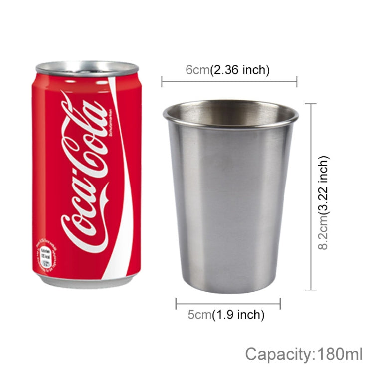 180ml Single Wall Electropolished Stainless Steel Brief Wine Cup(Silver), 180ml – Durable Build, Easy to Use