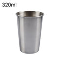 320ml Single Wall Electropolished Stainless Steel Brief Wine Cup(Silver), 320ml 320ml