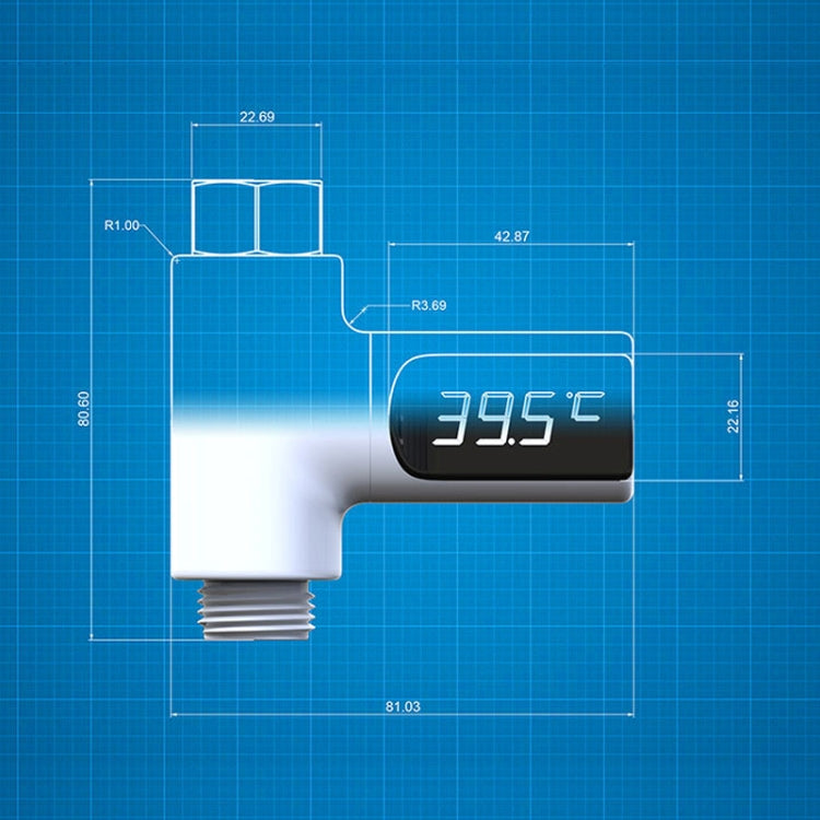 BD-LS-01 Baby Showering 360 Degree Rotatable LED Display Passive Water Thermometer, First Generation – Durable Build, Easy to Use
