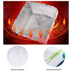 Foldable Thickened Aluminum Foil Food Heat Preservation Cover, Size: L (37 x 37 x 15cm), Size: L Red