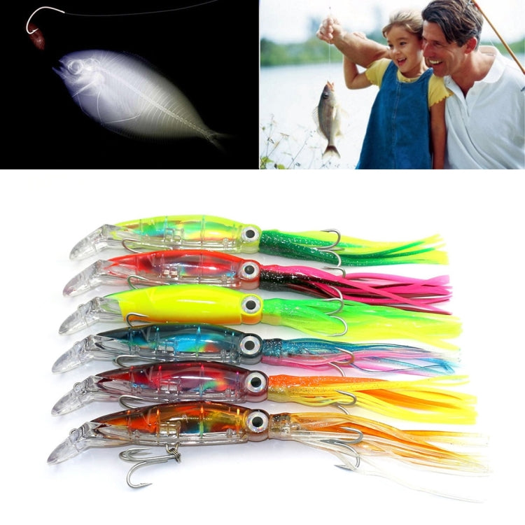 HENGJIA Octopus Shape Artificial Fishing Lures Bionic Fishing Bait with Hooks, Length: 14 cm, Random Color Delivery Default Title