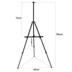 Portable Telescopic Metal Easel Tripod for Painting & Advertising Display, Metal Easel Tripod