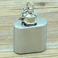 28mL(1oz)Cute Mini Portable Wine Jug Handy Stainless Steel Hip Flask with a Key Chain(Silver), 28mL(1oz) 28mL(1oz)