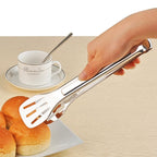 Stainless Steel Barbecue Steak Clip Tongs BBQ Roasting Shovels Leak Steak Shovel Spatula Food Clamp Bread Clips, Length: 24cm, 24cm 24cm