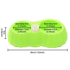 Pumpkin Shape Dog Cat Food Dish + Drinking Water Double Bowls with Automatic Water Dispenser, Size: S, Size: S Green, Size: S Magenta
