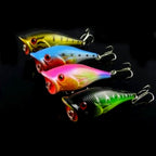 HENGJIA Plastic Artificial Fishing Lures Popper Bionic Fishing Bait with Hooks, Length: 6.5 cm, Random Color Delivery, Length: 6.5 cm Length: 6.5 cm