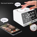 K11 Bluetooth Alarm Clock Speaker Creative Digital Music Clock Display Radio with Dual USB Interface, Support U Disk / TF Card / FM / AUX, US Plug, US Plug(Black), US Plug(White) – Bluetooth, TPU