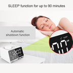 K11 Bluetooth Alarm Clock Speaker Creative Digital Music Clock Display Radio with Dual USB Interface, Support U Disk / TF Card / FM / AUX, US Plug, US Plug(Black), US Plug(White) – Bluetooth, TPU