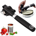 LsCook Stainless Steel Cutter Head Single Handle Side Can Opener (Black), Single Handle Single Handle