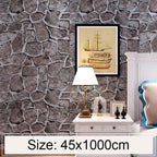 Fort Brick Creative 3D Stone Brick Decoration Wallpaper Stickers Bedroom Living Room Wall Waterproof Wallpaper Roll, Size: 45 x 1000cm, Fort brick Fort brick