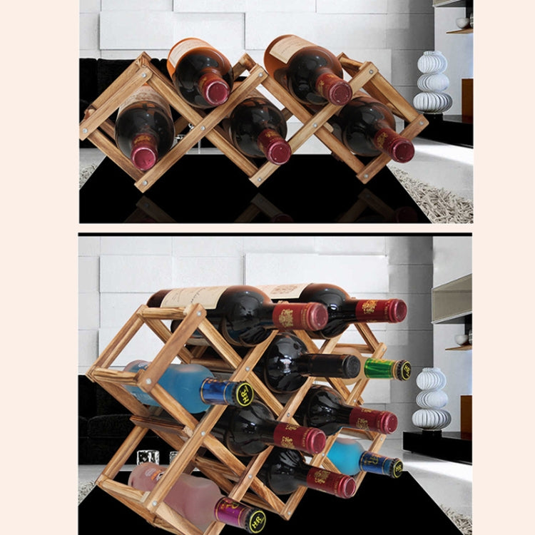 10 Bottles Racks Foldable Wine Stand Wooden Wine Holder Kitchen Bar Display Shelf, 10 Bottles – Durable Build, Easy to Use