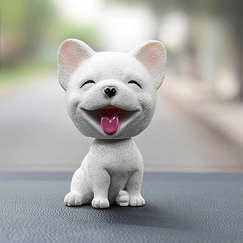 Shaking Head Dog Car Ornaments Resins Lovely Cartoon Dog New Year Gifts with Double-sided Adhesive Tape, Bulldog Cartoon Dog, Husky Dog Cartoon Dog, Corgi Dog Cartoon Dog, White Teddy Cartoon Dog, Brown Teddy Cartoon Dog, Yellow Teddy Cartoon Dog      ... Bulldog Cartoon Dog Bulldog Cartoon Dog