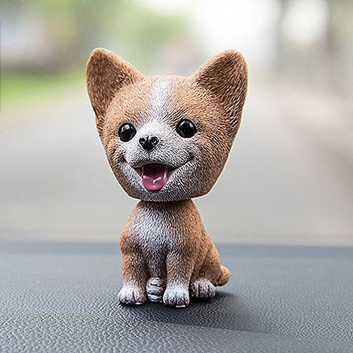 Shaking Head Dog Car Ornaments Resins Lovely Cartoon Dog New Year Gifts with Double-sided Adhesive Tape, Bulldog Cartoon Dog, Husky Dog Cartoon Dog, Corgi Dog Cartoon Dog, White Teddy Cartoon Dog, Brown Teddy Cartoon Dog, Yellow Teddy Cartoon Dog... –... Corgi Dog Cartoon Dog Corgi Dog Cartoon Dog