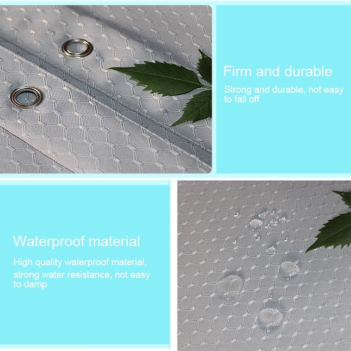 Thickening Waterproof And Mildew Curtain Honeycomb Texture Polyester Cloth Shower Curtain Bathroom Curtains,Size:200*200cm, Size:200*200cm – Waterproof