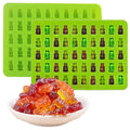 2 PCS 50 Holes Small Bear Chocolate Tray Silicone Mold Cookie Mold Candy Mold, Random Color Delivery, Size: 19*13.7*1cm, 50-Grid 50-Grid