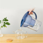 1.3L Portable Home Kitchen Activated Carbon Filter Cold Water Bottle, 1.3L (Blue)