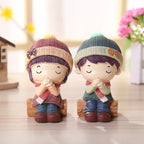 1 Pair Resin Crafts Creative Home Decoration Doll, Random Style Delivery, Y373 Y373